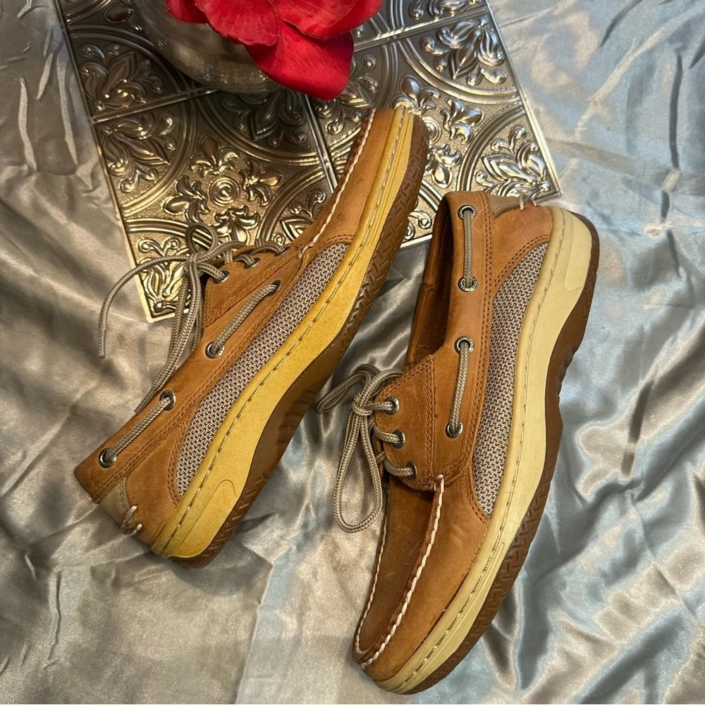 🌹VINTAGE SPERRY • Men's Brown Leather Casual Boat Shoes